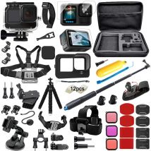 Kit di accessori per Gopro Hero 13 Borsa da trasporto nera Custodia impermeabile Set treppiede per Go Pro Hero13 Hero13