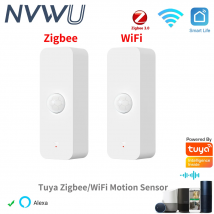 Tuya WiFi Zigbee PIR Sensore di movimento Smart Home Rivelatore a infrarossi per il corpo umano Sicurezza Smart Life Funziona con Alexa Google Home