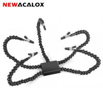 NEWACALOX Braccia flessibili Saldatura Helping Hands Riparazione Saldatura Automobile Elettronica Gioielli Pittura Arte Artigianato Apparecchio fai da te