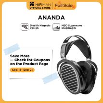 HIFIMAN Ananda Stealth Magnet Otwarte tylne słuchawki nauszne Pełnowymiarowe planarne magnetyczne słuchawki Hi-Fi