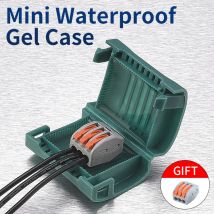JINH IP68 Mini Gel Cavo Connettore Scatola di Giunzione Impermeabile 2 3 5 Porte Esterna Facile Cablaggio Universale Morsettiere Antipioggia