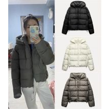 ETJ Herbst/Winter 2025, neue Damen-Klassiker, schlichte Baumwolljacke, langärmelig, gesteppt, dick, warm, Kapuzenjacke 3046241
