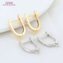 6PCS 14*19MM 14K Gold Farbe Messing Oval Ohrringe Hoops Hohe Qualität Schmuck Machen Liefert Diy erkenntnisse Zubehör