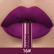 QIBEST Matte Liquid Lipstick Wasserdichter, langlebiger Lipgloss Velvet Mate Nude Red Tint Tube Lippenstifte Lipgloss Make-up Kosmetik