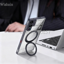360 Degree Ring Case For Magsafe Magnetic Wireless Hard Clear Back Phone Cover For ZTE Red Magic 11 10 Pro Air 9 9S 8S 8 Plus