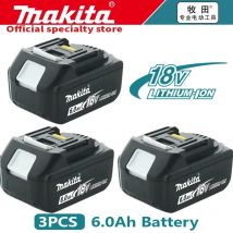 100% Genuino Makita 3Ah/6Ah//5Ah per Makita 18V Batteria BL1830B BL1850B BL1850 BL1840 BL1860 BL1815