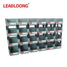 LEADLOONG Parti Bin 6/24 pz 13.5x10.5x7.6 cm/5x4*3 pollici Grigio Impilabile di Plastica Attrezzi Da Garage Scatola di Immagazzinaggio Contenitore Organizzatore Bin