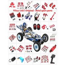 WLtoys 124017 124007 124019 Metal Swing Arm Steering Block Link Rod Kit RC Car Upgrades Parts  Car Accessories  Brushless Motor