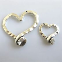10pcs Heart Shaped Charm Pandant For DIY Jewelry Making Fitting Necklace Supplies