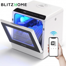 Lavastoviglie Blitzhome BH-CDW1 con controllo APP Tavolo da appcone intelligente Lavastoviglie da appoggio intelligente per cucina