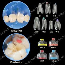 10 Pz Dentale Trasparente Matrix Adatto Bioclear BT Matrice Anteriore Posterior Trasparente Arco Molare Classe Restauro Triangolo Nero