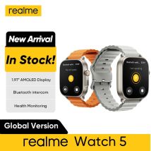 Globalna wersja realme watch 5 1.97\\\" 600 nitów AMOLED 460mAh 14 dni pracy na baterii 300+ motywów Obsługa GPS GNSS Wodoodporność IP68"