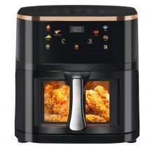 Forno tostapane con friggitrice ad aria con display digitale da 9 litri combinato con 6 preimpostazioni di cottura Fornello senza olio, finestra visibile, cestello lavabile in lavastoviglie