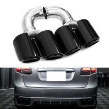 2 teile/los Auto Auspuff Spitze Für Porsche Cayenne 958 2011-2014 Edelstahl Quad Schalldämpfer Spitze Düse Endrohr auspuff System