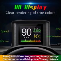 Obd hud p10 auto obd2 head up display hud an bord computer digitaler über drehzahl alarm universelles auto elektronisches zubehör smart