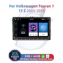 2Din Android Radio Car Multimedia for VW Volkswagen Touran 1 1T 2 2003-2015 9" Screen GPS Navigation Carplay Autoradio Head Unit