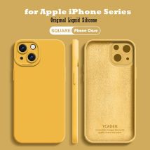 Linsenschutz-Handyhülle aus flüssigem Silikon für iPhone 15 Pro Max 14 Plus 13 12 Mini 11 Pro, integrierte flauschige, stoßfeste Softcover