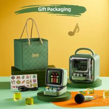 Divoom Ditoo-Mic Altoparlante Bluetooth con microfono Karaoke, display Pixel Art, modalità audio divertenti, decorazioni per il desktop e regali