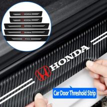 Car threshold protection sticker Honda Civci FIT CRV Accord HRV logo scratch resistant carbon fiber threshold decorative sticker
