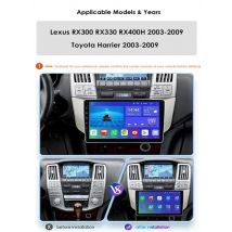 Hizpo Car Radio Android13 QLED For Lexus RX300 RX330 RX350 RX400H II 2 Toyota Harrier XU30 Stereo