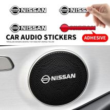 4 pezzi altoparlante per auto stereo distintivo adesivo 3D per Nissan Qashqai Juke J10 J11 Pulsar Sentra Altima Patrol Micra Rogue Almera Versa