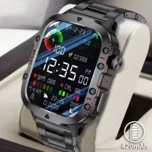 2025 Militare Smartwatch GPS Uomini Torcia Elettrica Impermeabile Sport All'aria Aperta Tracker HD Chiamate Bluetooth Smart Watch Nuovo Per Android IOS