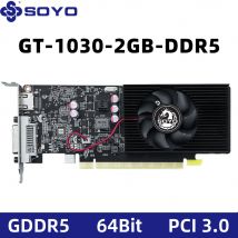 SOYO Grafikkarten NVIDIA GT1030 2G GDDR5 64bit Grafikkarte HDMI+DP+DVI für Desktop-Gaming-Computerkomponenten GPU GT1030