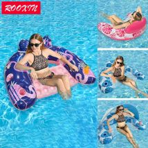 Rooxin Amaca ad Acqua Reclinabile Gonfiabile Galleggiante Materasso per Nuoto Mare Anello per Piscina Party Lounge Letto per Nuoto Galleggiante