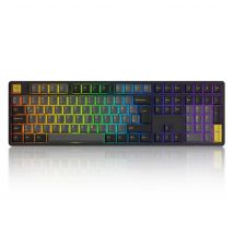 Akko 5108B Plus Mechanische Gaming-Tastatur Schwarz & Gold ISO-UK/DE/Nordic Hot Swap RGB USB Typ-C/2,4 GHz/Bluetooth 5.0 Wireless