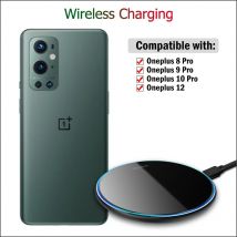 15W Universal Fast Wireless Charger for Oneplus 12 / 10 Pro / 9 Pro / 8 Pro Wireless Charging Pad with Light Indicator