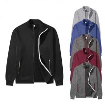 Herren jacke Herbst dünner Stehkragen Langarm wind dichte Fahrrad jacke fester Reiß verschluss Freizeit jacke Outdoor-Sport mantel