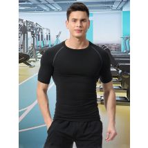 Men's Compression Shirts Summer Short Sleeves Tees T-shirt Gym Workout Fitness Running Tops Undershirts Baselayer Sportswear