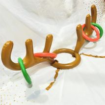 1Set Aufblasbare Elch Horn Spielzeug Deer Ferrule Kopf Form Erwachsene Kinder Ferrule Spiel Baby Dusche Weihnachten DIY Home Party Dekoration