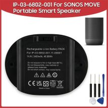 3400 mAh Ersatzakku für SONOS MOVE Lautsprecherakku IP-03-6802-001 IP-03-9291-001 PAN-03-682-001 wiederaufladbare Batterien