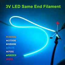 LED Stesso Fine Filamento Flessibile Ultra Sottile 3V Lampadina A Spirale Filamento Retro Edison Lampadina Parti Della Lampada Diodo Striscia di Illuminazione Decorazione