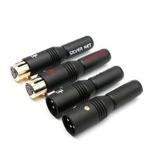 HiFi 24K vergoldeter XLR-Stecker männlich weiblich Stecker DIY Audiokabel-Adapter