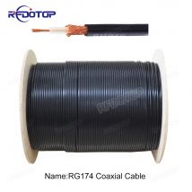 RG174-Kabel, 50 Ohm, gute Leistung, verlustarmer HF-Koaxial-Pigtail für Crimp-HF-Drahtverbinder RG-174