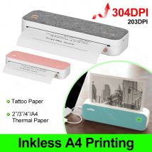 Peripage A40 203dpi 304dpi portátil A4 Mini impresora de papel térmico sin tinta inalámbrico Bluetooth teléfono foto tamaño A4 máquina fabricante