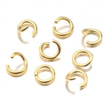 100 sztuk Pvd pozłacane otwarte pierścienie skokowe ze stali nierdzewnej bezpośrednie 4/5/6mm pierścienie dzielone złącza dla majsterkowiczów Ewelry ustalenia dokonywanie