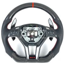 Für Mercedes-Benz 2010 2011 2012 2013 CLS W176 GLA CLA GLC A B C E-Klasse GLK M W204 AMG Lenkrad Carbon Faser Leder