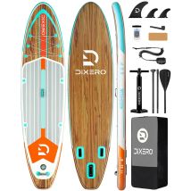 Myboat DIXERO Paddle Board gonfiabile impermeabile 11''x33''x6'' Stile acquatico per adulti in piedi con accessori per kayak Tavola SUP