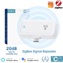 Amplificatore ZigBee Extender Potenza di uscita fino a 20 dB Tipo C Ripetitore di segnale Funziona per Alexa Google Home Dispositivi di automazione domestica intelligente