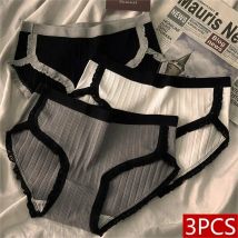 3 Teile/satz Baumwolle Höschen Mid-Taille frauen Unterwäsche Weibliche Atmungsaktive Unterhose Mädchen Einfarbig Briefs Kurze Sexy Dessous