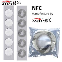 5YOA 100 teile/los NFC Tag Aufkleber 13,56 MHz Label ISO14443A 213 Aufkleber Universal Label Ntag213 RFID für alle NFC-fähigen telefone