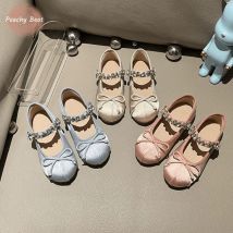 Mode Baby Mädchen Prinzessin Strass Seide Schuhe Infant Kleinkind Kind Flache Ballett Tanz Schuhe Weiche Schuhe Party Leistung Schuhe
