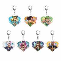 Anime Anasui Kujou Joutarou Costello Wetterbericht Schlüsselanhänger Puppe Kujo Jotaro Jolyne Cujoh Acryl Schlüsselanhänger Anhänger als Geschenk