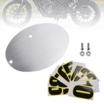 Artudatech DIY Universal Motorrad Nummernschild Aluminium Custom Oval Nummernschild