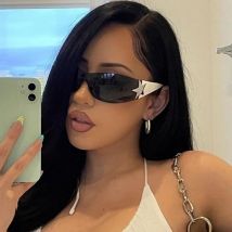 Luxury Women Sunglasses New Punk Sports Cycling Sun Glasses Brand Designer Y2K One Piece Glasses Fashion Men Goggle ShadesUV400