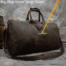 Luufan borsa da viaggio in vera pelle per uomo borsa da viaggio Vintage in pelle di mucca borsa da viaggio maschile Weekend borsone da viaggio grandi borse a tracolla