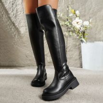 2026 neue Winter frauen Motorrad Stiefel Mode Über-die-Knie Zipper Hohe Stiefel Damen Elegante Casual Party frauen Stiefel